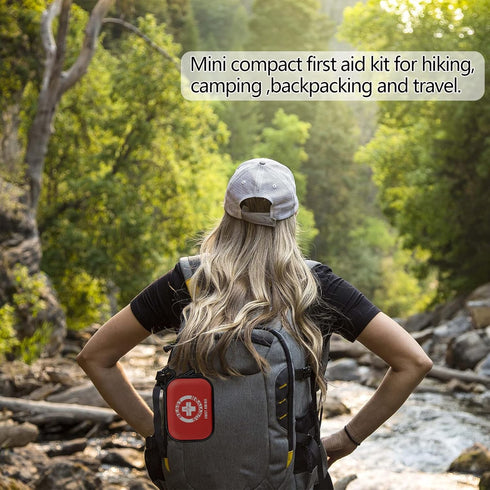 Portable First Aid Kit -Small First Aid Kit, Compact Medical Kits with Compartments EVA Case for Camping, Hiking, Car, Home,Sports - Emergency & M...